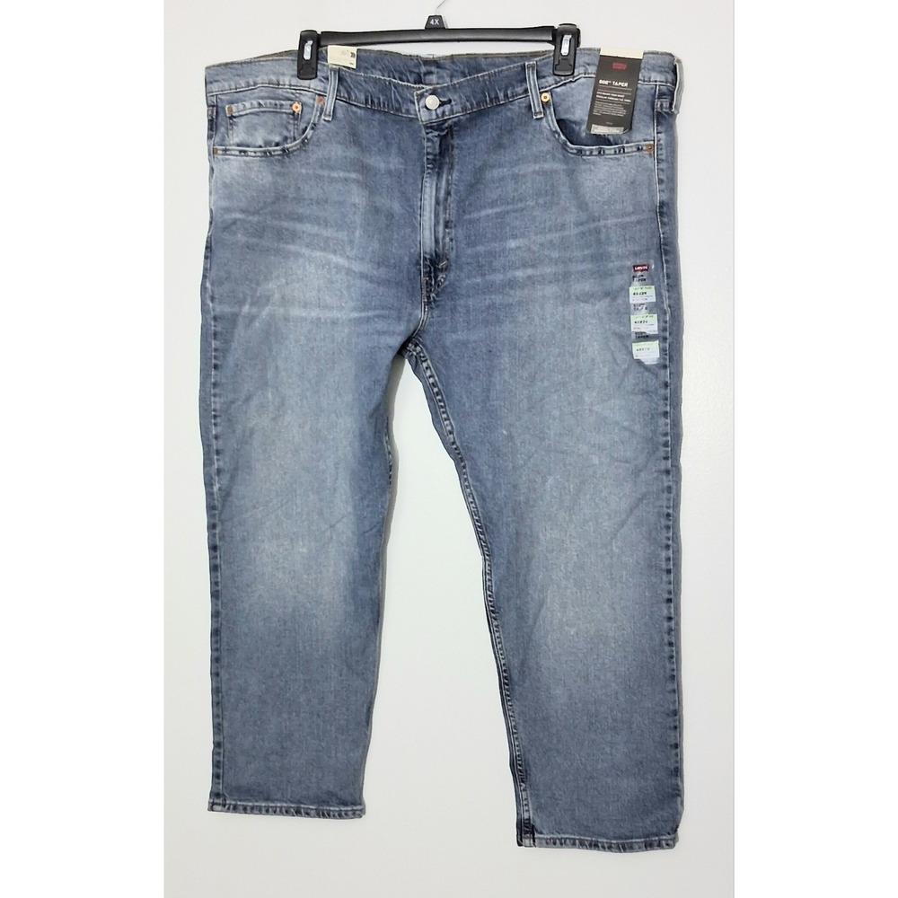 Levi's Jeans Men's Size 48 x 29 Blue 502 Taper Medium Wash Pockets Flex Stretch